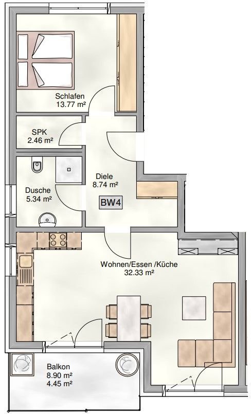 Wohnung zum Kauf provisionsfrei als Kapitalanlage geeignet 305.200 € 2 Zimmer 67,1 m²<br/>Wohnfläche Hirschauer Straße 7 Ammersricht Amberg 92224