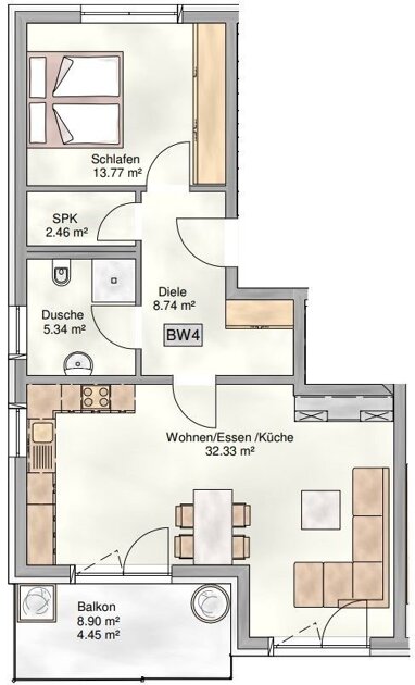 Wohnung zum Kauf provisionsfrei als Kapitalanlage geeignet 305.200 € 2 Zimmer 67,1 m² Hirschauer Straße 7 Ammersricht Amberg 92224