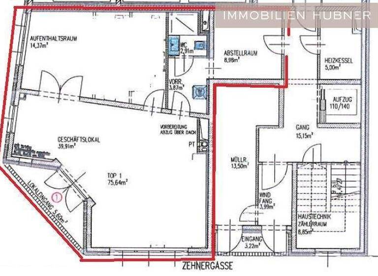 Bürofläche zur Miete 837 € 3 Zimmer 86 m² Bürofläche Wiener Neustadt 2700