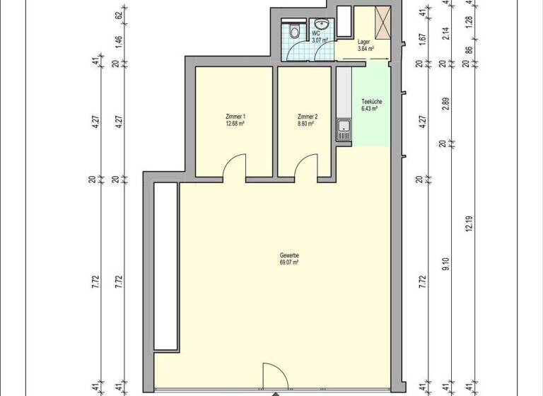 Bürofläche zur Miete provisionsfrei 1.600 € 95,2 m² Bürofläche Mitte Sindelfingen 71063