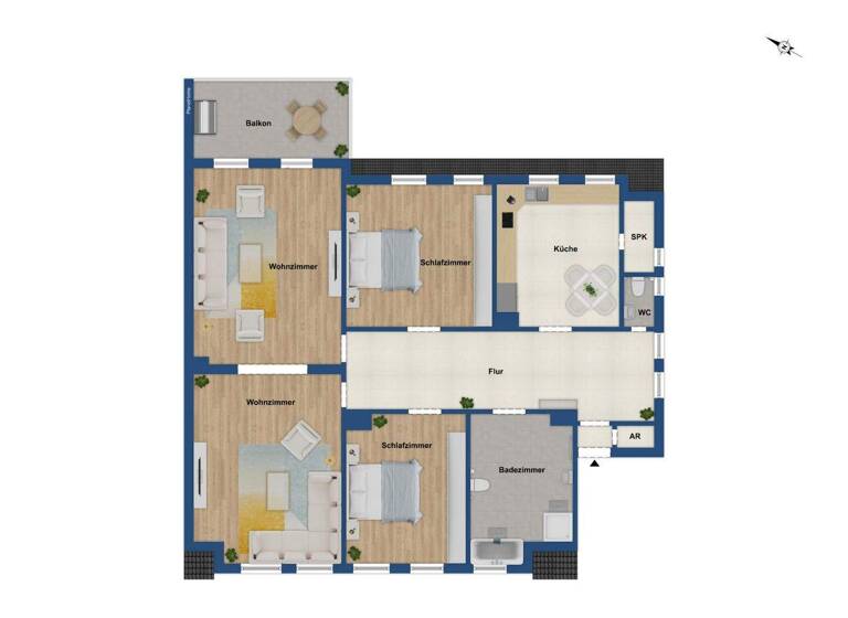 Wohnung zum Kauf 539.000 € 4 Zimmer 150 m² 2. Geschoss Reisholz Düsseldorf 40599