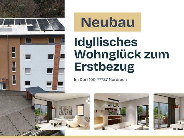 Wohnung zur Miete - Erstbezug 1.100 € 3 Zimmer 99,4 m² EG frei ab 01.05.2026 Im Dorf 100B Nordrach 77787