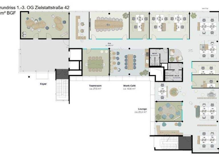 Bürofläche zur Miete 20,50 € 701 m² Bürofläche teilbar ab 701 m² Thalk.Obersendl.-Forsten-Fürstenr.-Solln München 81379
