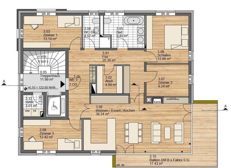 Wohnung zum Kauf 525.000 € 5 Zimmer 134 m² 2. Geschoss Kleinzschachwitz Dresden 01259