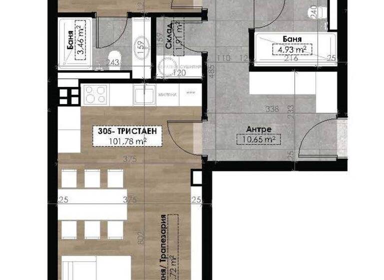 Studio zum Kauf 291.625 € 3 Zimmer 128,8 m² Sofia