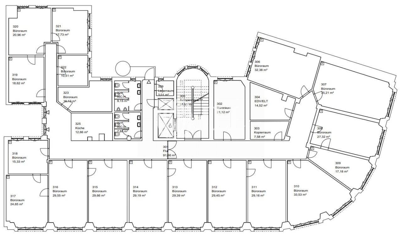 Bürofläche zur Miete provisionsfrei 14,50 € 625 m²<br/>Bürofläche Zentrum - Nord Leipzig 04105