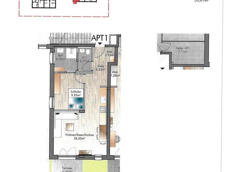 Studio zum Kauf - Erstbezug provisionsfrei 223.000 € 1 Zimmer 52,4 m² Nunkirchen Wadern 66687