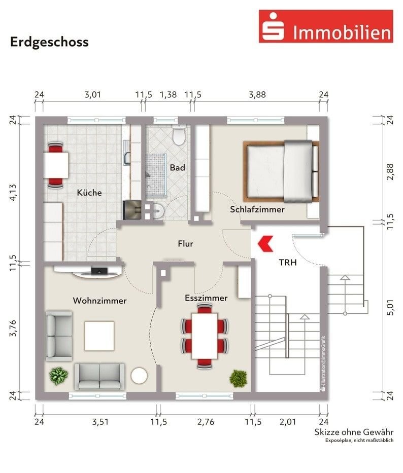 Mehrfamilienhaus zum Kauf 448.000 € 6 Zimmer 105 m²<br/>Wohnfläche 514 m²<br/>Grundstück ab sofort<br/>Verfügbarkeit Flörsheim Flörsheim 65439