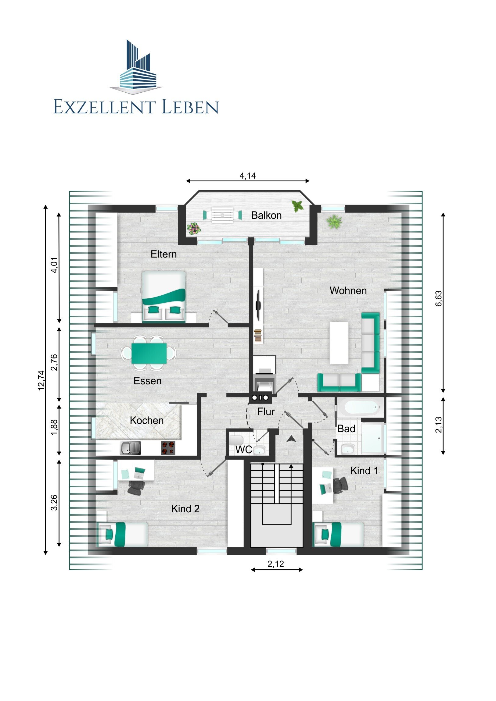 Wohnung zum Kauf 329.000 € 4 Zimmer 91 m²<br/>Wohnfläche 3.<br/>Geschoss Sontheim - Ost Heilbronn 74081