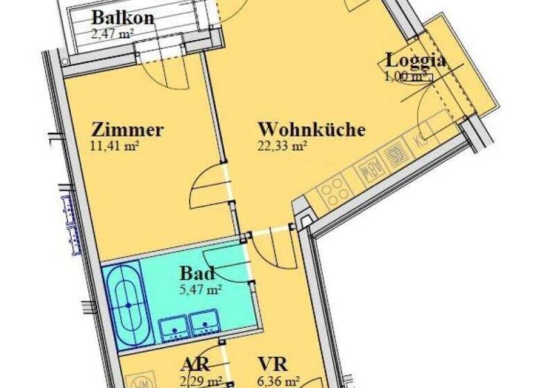 Wohnung zum Kauf 299.000 € 2 Zimmer 49,6 m² Wien 1220
