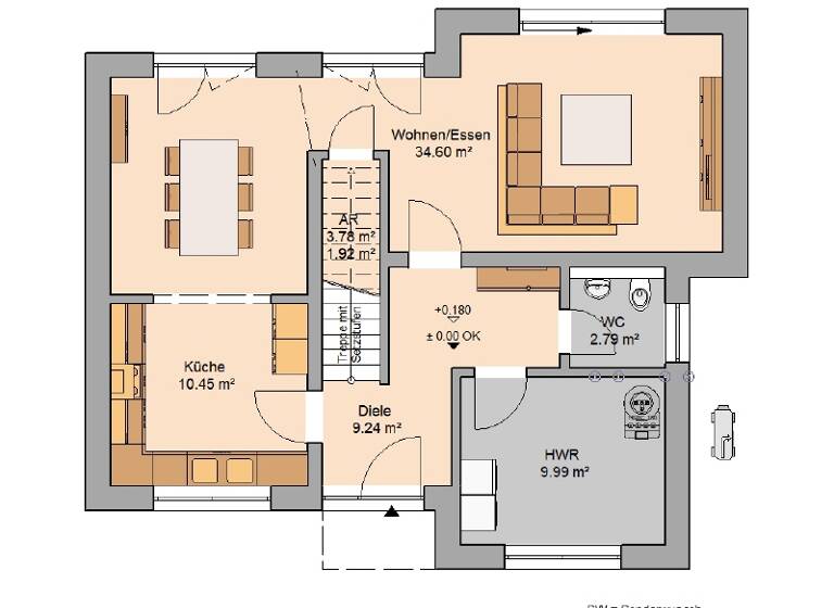 Einfamilienhaus zum Kauf provisionsfrei 771.900 € 4 Zimmer 137 m² 1.200 m² Grundstück Möbisburg-Rhoda Erfurt 99094