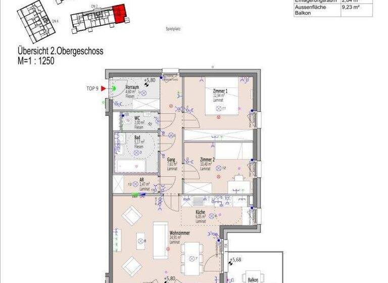 Wohnung zum Kauf - Erstbezug 282.921 € 3 Zimmer 76,2 m² 3. Geschoss frei ab 01.09.2026 Elisabeth Bollenberger-Gasse Wiener Neustadt 2700