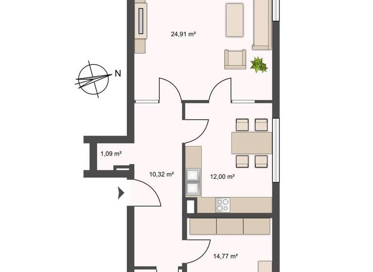 Wohnung zur Miete 787 € 2 Zimmer 72 m² Geschoss 1/2 frei ab 01.05.2026 Usedomstraße 22 Altglienicke Berlin 12524