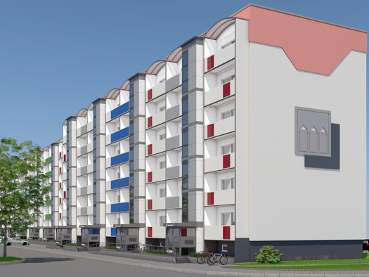 Wohnung zur Miete nur mit Wohnberechtigungsschein 377 € 3 Zimmer 62,8 m² 6. Geschoss Birkenstr. 6 Lindenberg Neubrandenburg 17033