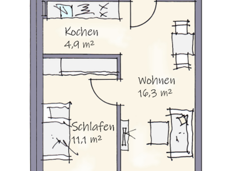 Wohnung zum Kauf - Erstbezug provisionsfrei 344.400 € 2 Zimmer 46,6 m² EG Plauen Dresden 01187