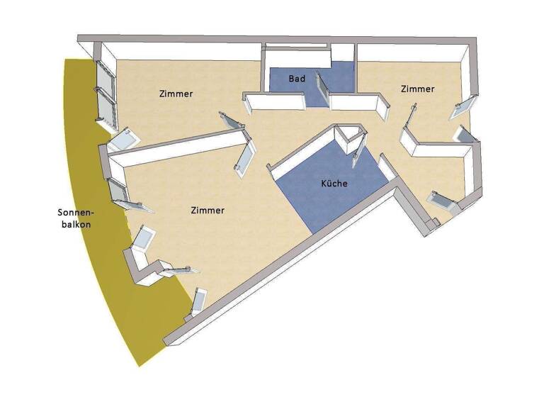 Wohnung zum Kauf 529.000 € 3 Zimmer 89 m² frei ab sofort Friedrichshain Berlin 10243