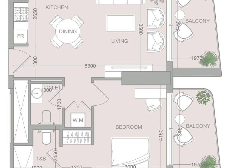 Wohnung zum Kauf provisionsfrei 292.174 € 2 Zimmer 67 m² Dubai 00000