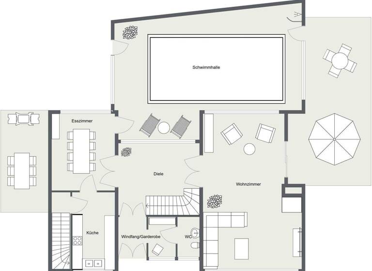 Einfamilienhaus zum Kauf 795.000 € 7 Zimmer 270 m² 1.252 m² Grundstück frei ab sofort Tüschener Straße 59 Mitte Heiligenhaus 42579