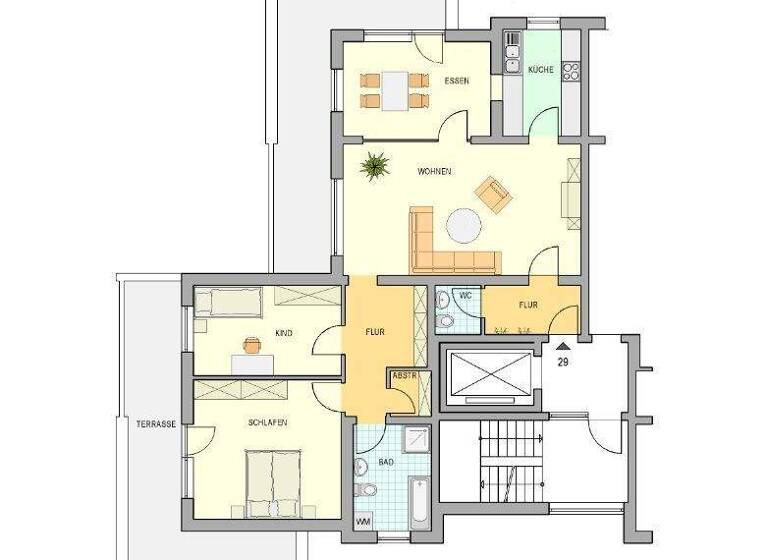 Penthouse zur Miete 1.101 € 3 Zimmer 117 m² 3. Geschoss frei ab sofort Egginger Weg 14 Weststadt Ulm 89077