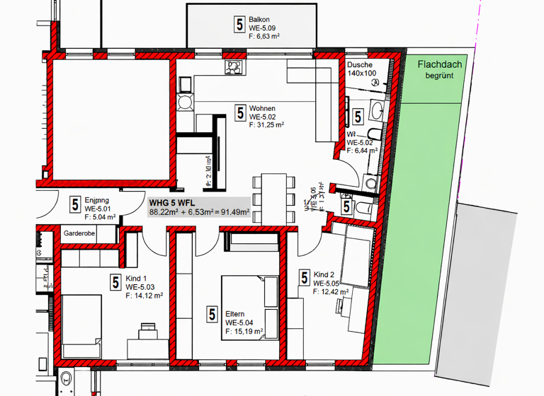 Wohnung zum Kauf 417.000 € 4 Zimmer 91,5 m² 3. Geschoss frei ab sofort Bruchsal 76646
