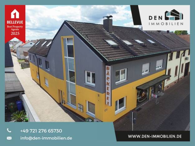 Gewerbeobjekt zum Kauf als Kapitalanlage geeignet 1.100.000 € 8 Zimmer 525,2 m² 624 m² Grundstück Hauptstraße 125 Hochstetten Linkenheim-Hochstetten 76351