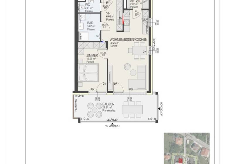 Wohnung zum Kauf 452.450 € 2 Zimmer 59,7 m² Innere Stadt Klagenfurt am Wörthersee 9020