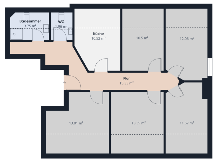 Wohnung zum Kauf 319.000 € 5 Zimmer 102 m² 2. Geschoss Bühl Offenburg 77652