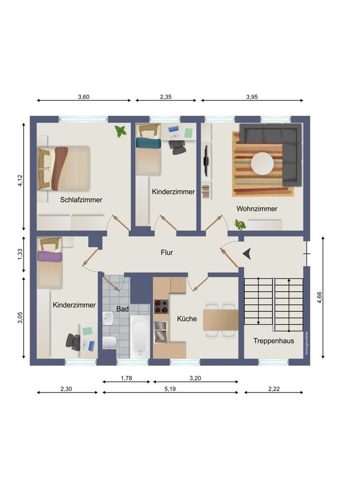 Wohnung zur Miete 500 € 4 Zimmer 72,7 m²<br/>Wohnfläche 1.<br/>Geschoss Zella-Mehlis 98544