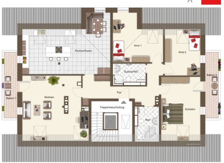 Wohnung zum Kauf provisionsfrei 1.199.000 € 4 Zimmer 159 m²<br/>Wohnfläche Dachgeschoss, 2.<br/>Geschoss Bad Wiessee Bad Wiessee 83707