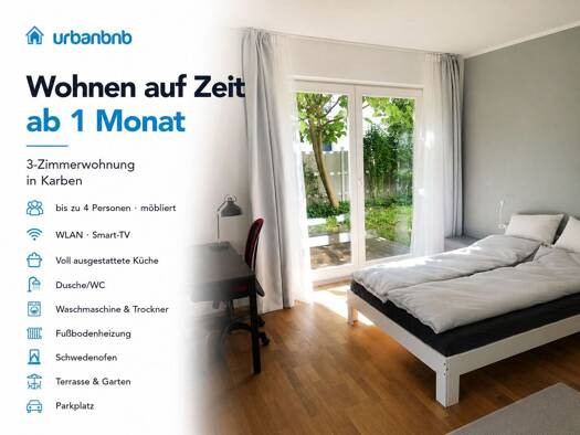 Wohnung zur Miete auf Zeit 1.800 € 3 Zimmer 110 m² frei ab sofort Zum Schelmenrod Rendel Karben 61184