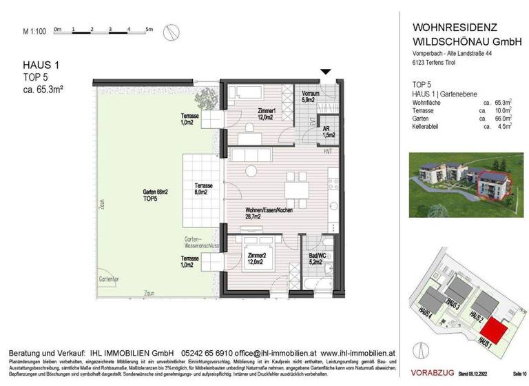 Wohnung zum Kauf - Erstbezug 3 Zimmer 65,3 m² EG Lenzen 239 Oberau 6311