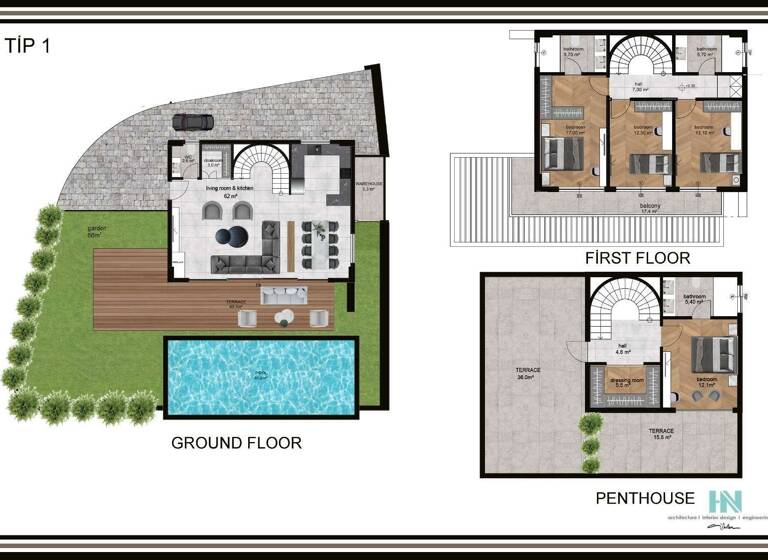 Villa zum Kauf - Erstbezug 525.000 € 3 Zimmer 200 m² 6.533 m² Grundstück frei ab sofort Kargicak 07435