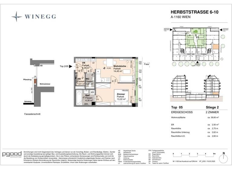 Wohnung zum Kauf - Erstbezug 226.500 € 2 Zimmer 39,8 m² EG Herbststraße 6-10 Wien 1160