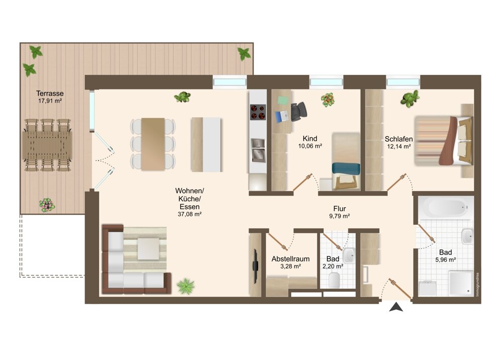 Wohnung zum Kauf 450.000 € 3 Zimmer 80,5 m²<br/>Wohnfläche Kaiser-Franz-Josef-Strasse 8a Lustenau 6890