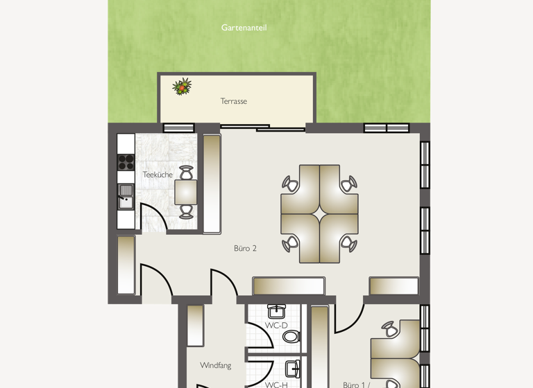 Bürofläche zum Kauf - Erstbezug provisionsfrei als Kapitalanlage geeignet 4.950 € 3 Zimmer 80,5 m² Kaiserstrasse 81 Bad Saulgau 88348