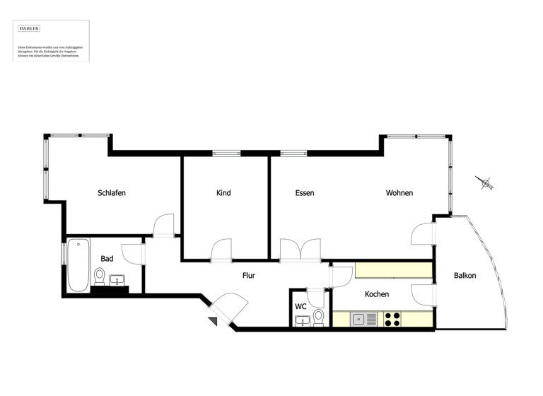 Wohnung zum Kauf 380.000 € 3 Zimmer 81,3 m²<br/>Wohnfläche 1.<br/>Geschoss Kleinmachnow 14532