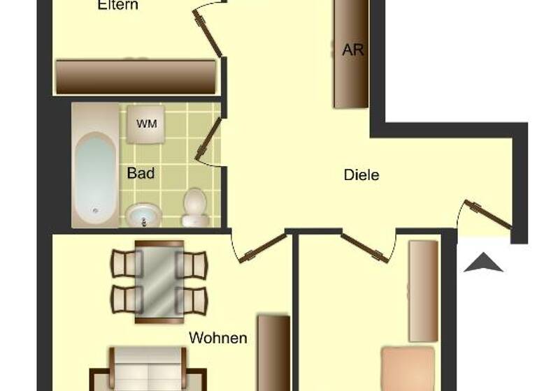 Wohnung zur Miete nur mit Wohnberechtigungsschein 422 € 3 Zimmer 70 m² 3. Geschoss Moerser Straße 20 Alt-Homberg Duisburg 47198