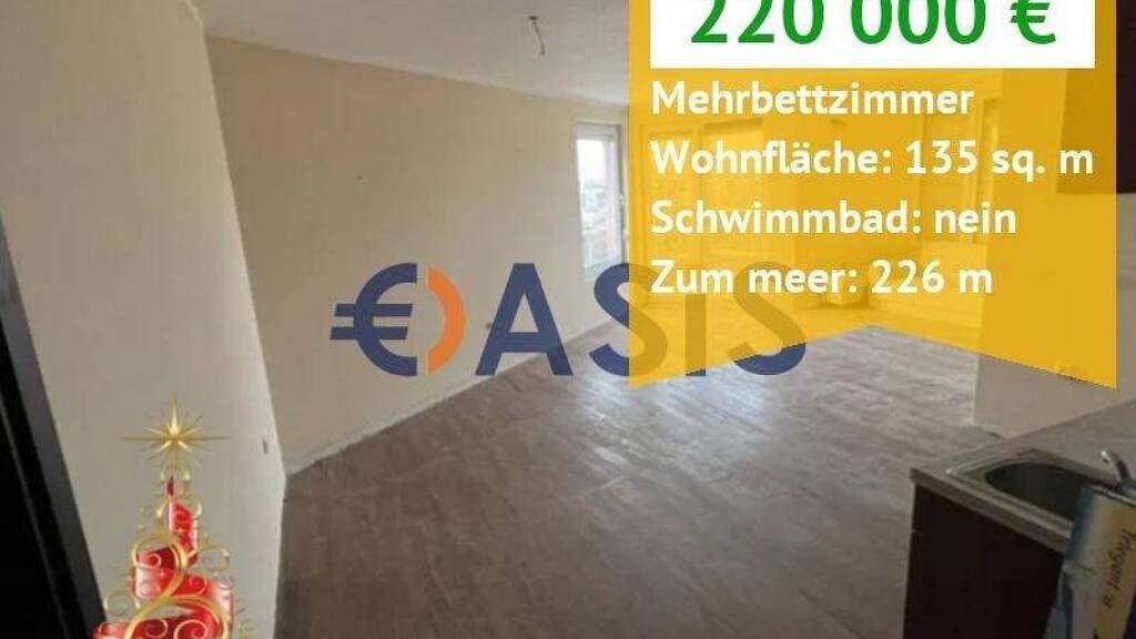 Studio zum Kauf provisionsfrei 220.000 € 4 Zimmer 135 m² 3. Geschoss ulitsa "Han Krum" 41 Nessebar 8230