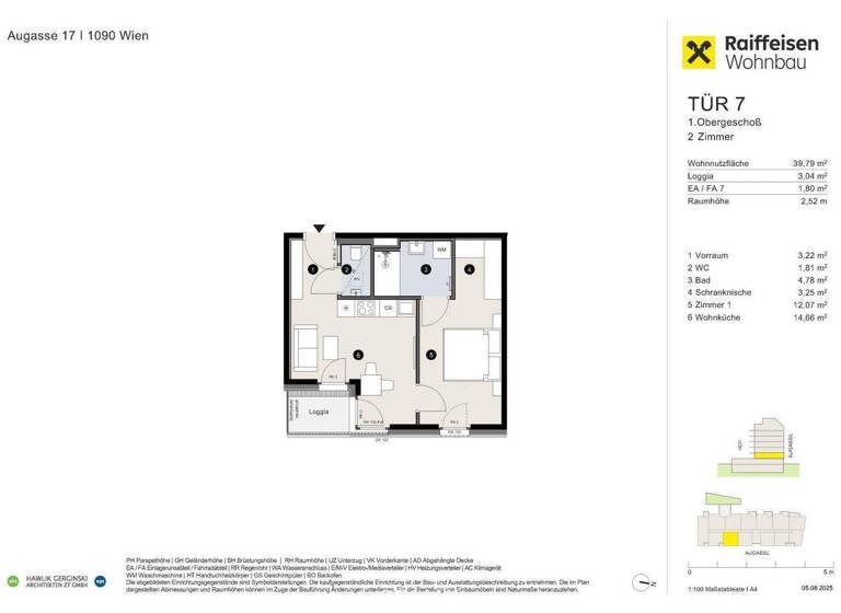 Wohnung zum Kauf - Erstbezug provisionsfrei 362.400 € 2 Zimmer 39,7 m² 1. Geschoss Augasse Wien,Alsergrund 1090