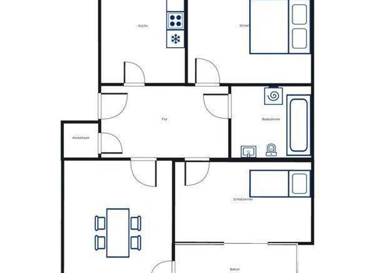 Wohnung zur Miete 634 € 3 Zimmer 71,2 m² 2. Geschoss frei ab 11.04.2026 Kirchhainer Str. 26 Rothenditmold Kassel 34127