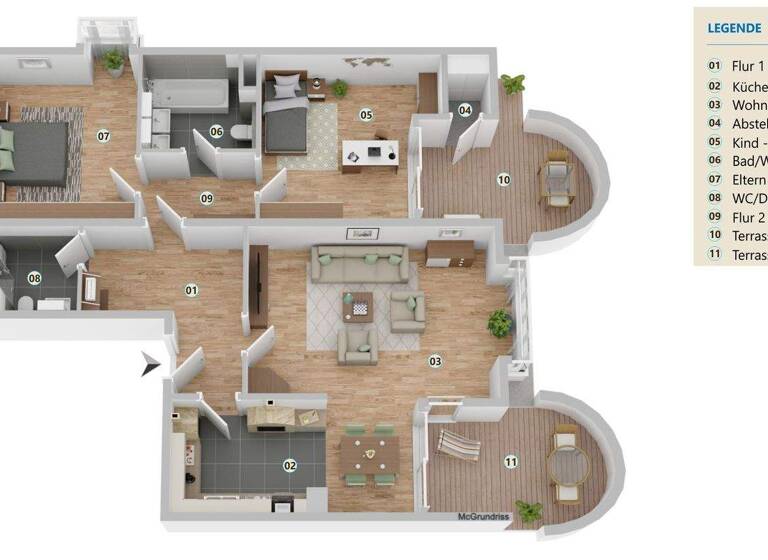 Wohnung zum Kauf 695.000 € 3 Zimmer 110 m² 2. Geschoss Ottobrunn 85521