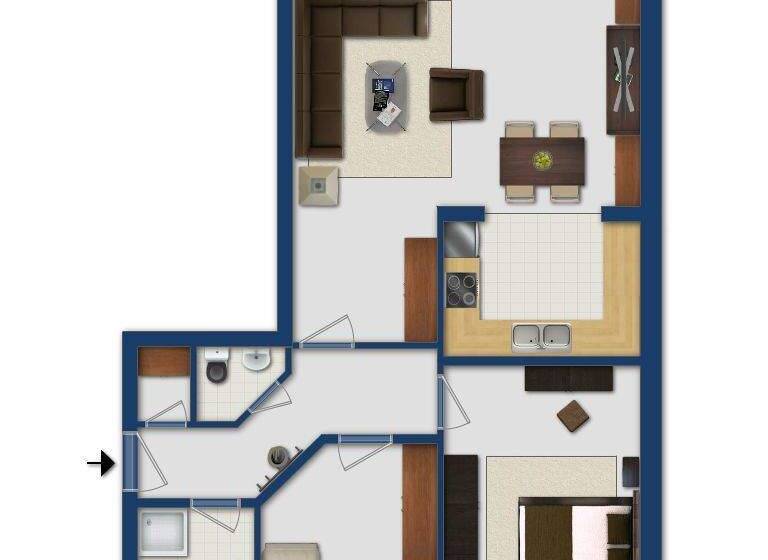 Wohnung zur Miete 570 € 3 Zimmer 75,5 m² 1. Geschoss Domblick 4 Gerwisch Biederitz 39175