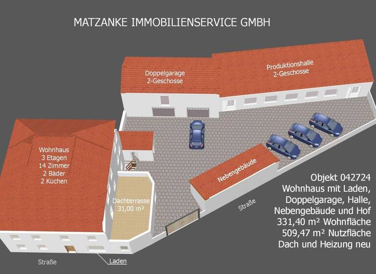 Mehrfamilienhaus zum Kauf provisionsfrei 490.000 € 14 Zimmer 331,4 m² 742 m² Grundstück frei ab sofort Lißberg Ortenberg 63683