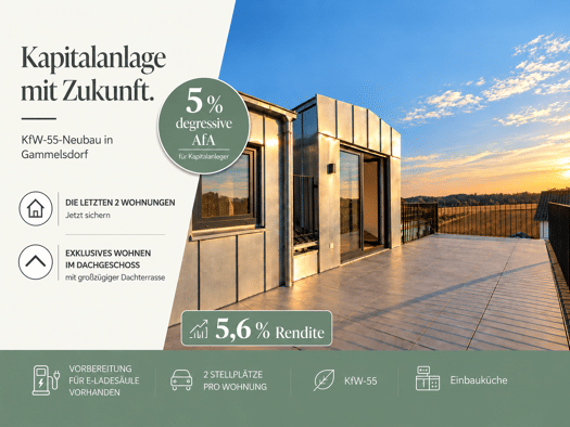 Wohnung zum Kauf - Erstbezug provisionsfrei 277.000 € 2 Zimmer 58,2 m² Gammelsdorf Gammelsdorf 85408