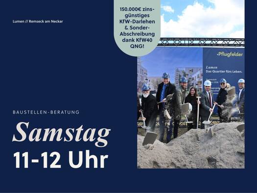Wohnung zum Kauf - Neubau 428.500 € 3 Zimmer 65,5 m² Planetenallee 1 - 3 Neckarrems Remseck am Neckar 71686