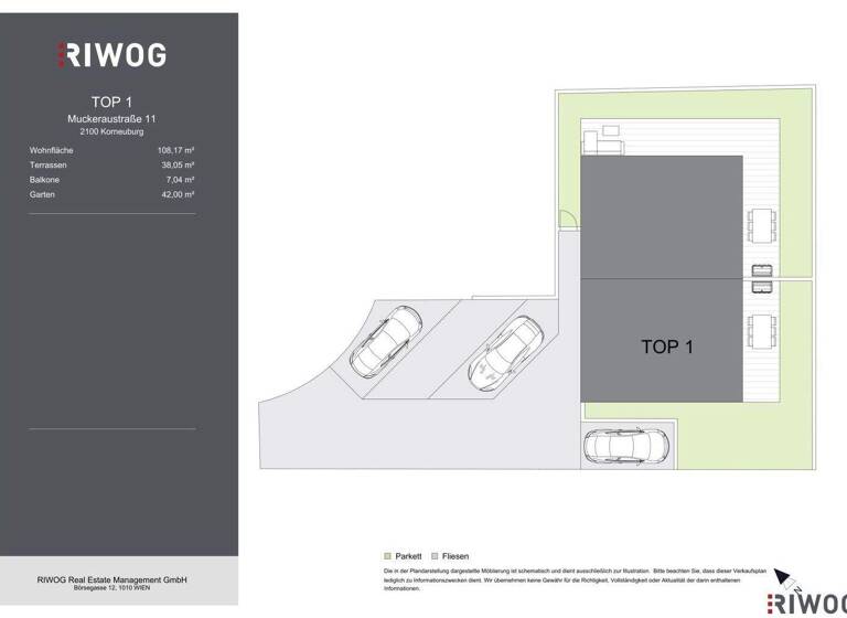 Doppelhaushälfte zur Miete - Erstbezug 2.273 € 4 Zimmer 108,2 m² Korneuburg 2100