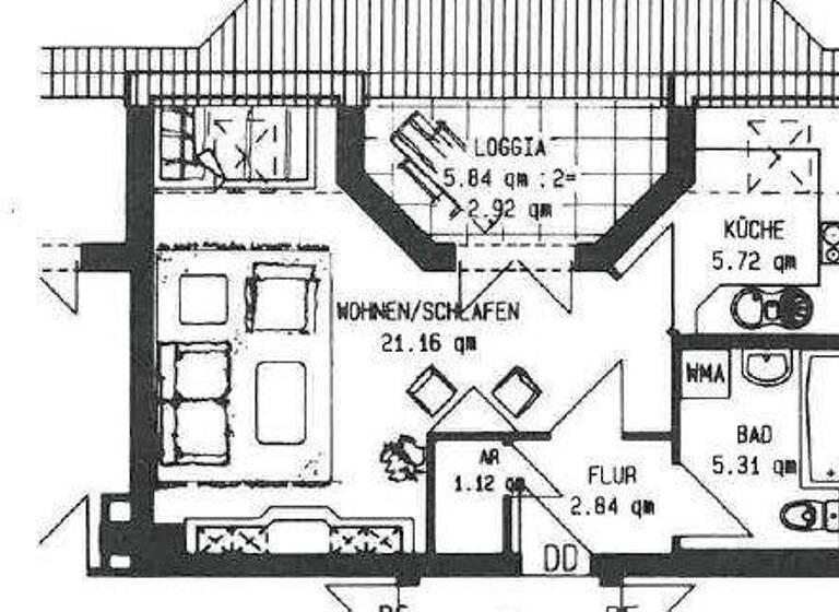Wohnung zur Miete 750 € 2 Zimmer 69 m² frei ab 01.05.2026 Innenstadt Erlangen 91052