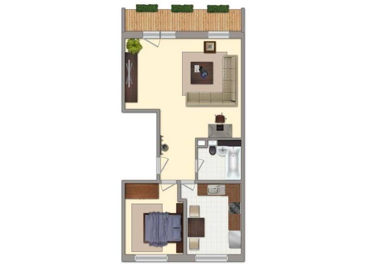 Wohnung zur Miete 420 € 2 Zimmer 58,3 m² 3. Geschoss frei ab 15.04.2026 Elisabeth-Wolf-Straße 68 Sandow Cottbus 03042