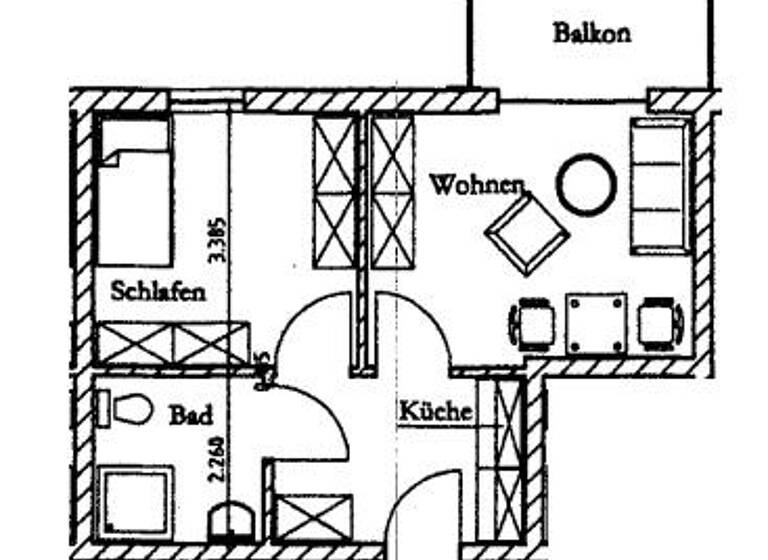 Wohnung zur Miete 407 € 2 Zimmer 40,7 m² 2. Geschoss Neuländer Straße 34 Radebeul 01445