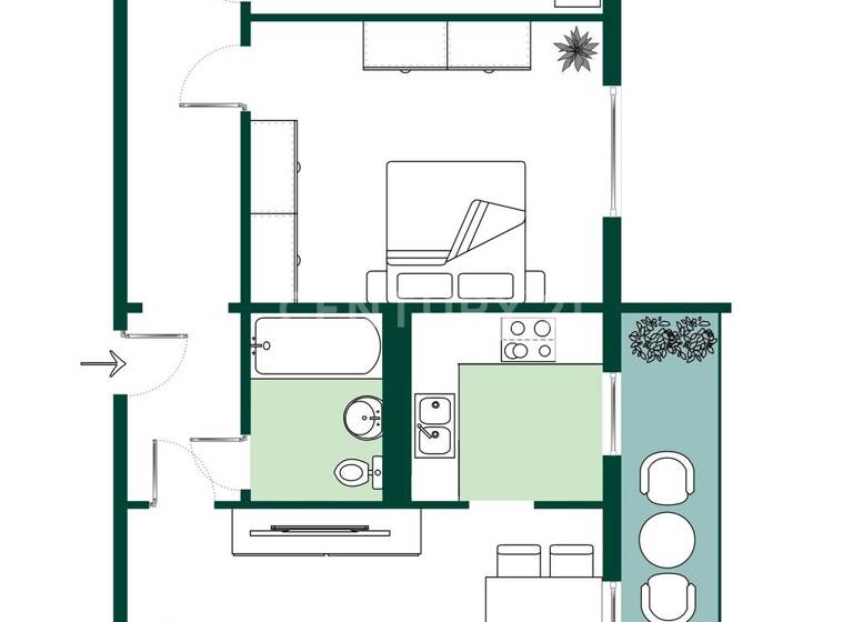 Wohnung zum Kauf 58.000 € 3 Zimmer 68,4 m² 3. Geschoss frei ab sofort Lusan Gera 07549
